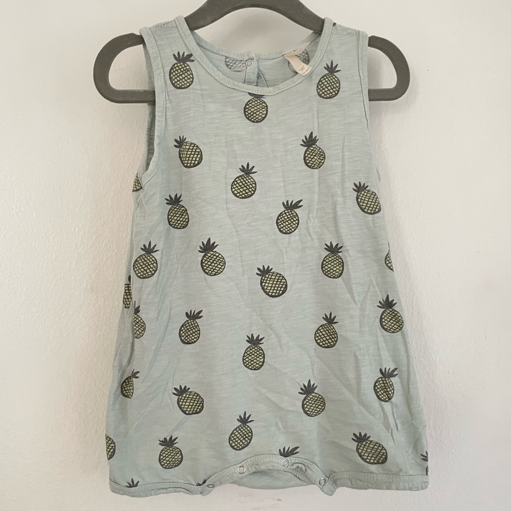 Rylee + cru pineapple romper (18-24m) GUC